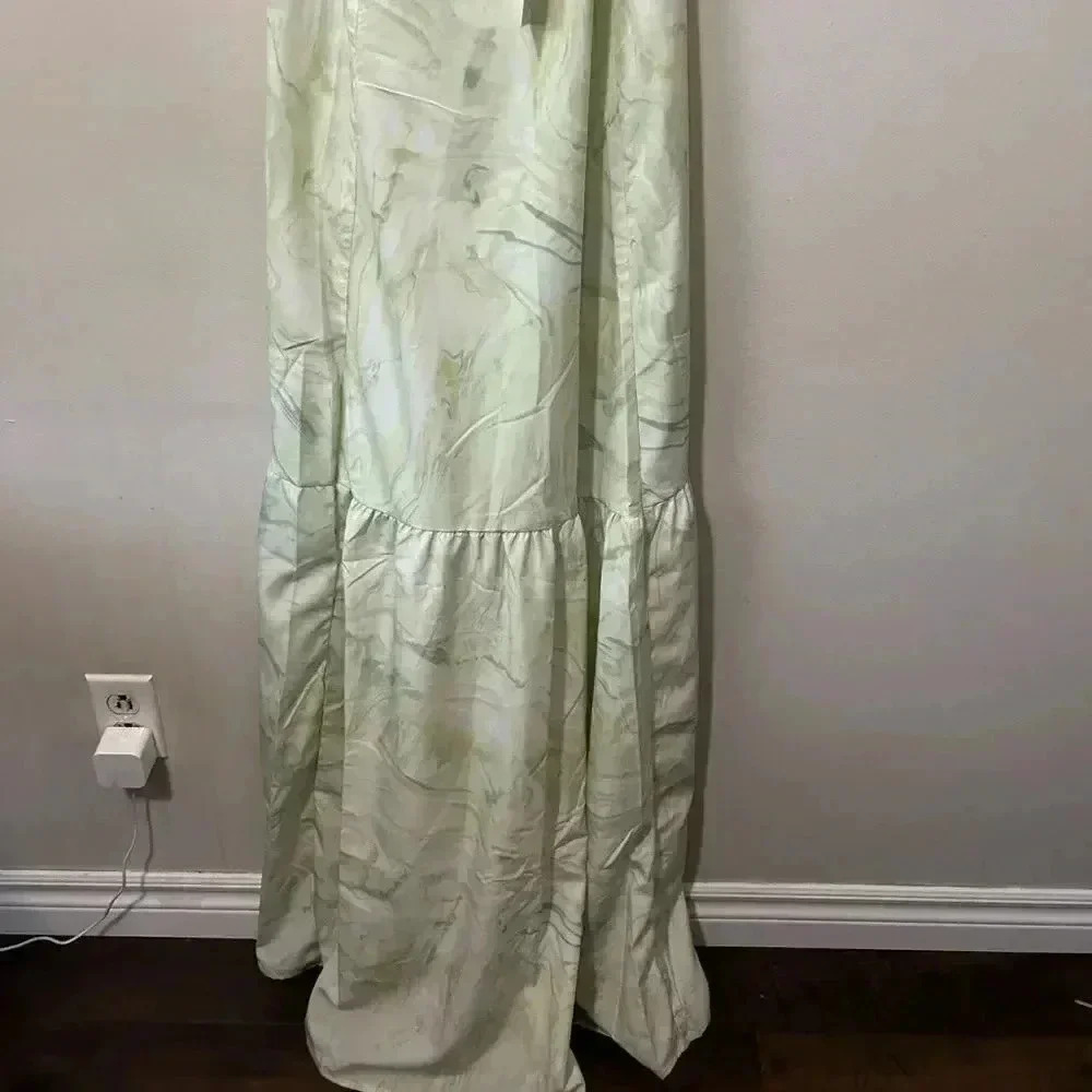 NWT Vacancy Maxi Dress Ice Dye/Green Tie Dye L - Picture 6 of 8